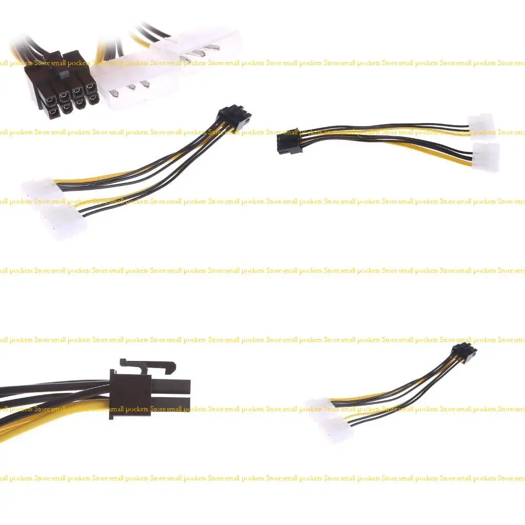 

R1WD Video Card Pci-e ATX PSU Power Supply - 2x 4-Pin Molex to PCIe Adapter Cable