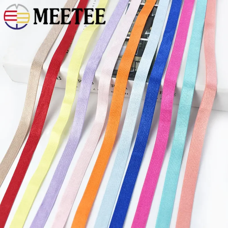 

Meetee 10/20/45meters 12mm Elastic Bands for Underwear Bra Shoulder Strap Yoga Belt Hair Band DIY Sewing Garment Accessories