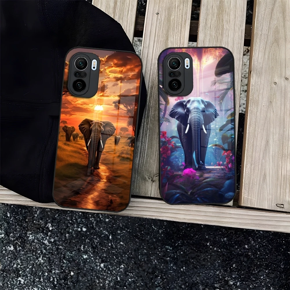 Animal Elephant Phone Case for Redmi 12c 13c 12 13 Note 13 Pro Plus 11 12 Pro 10 11s 12s Tempered Glass Cover