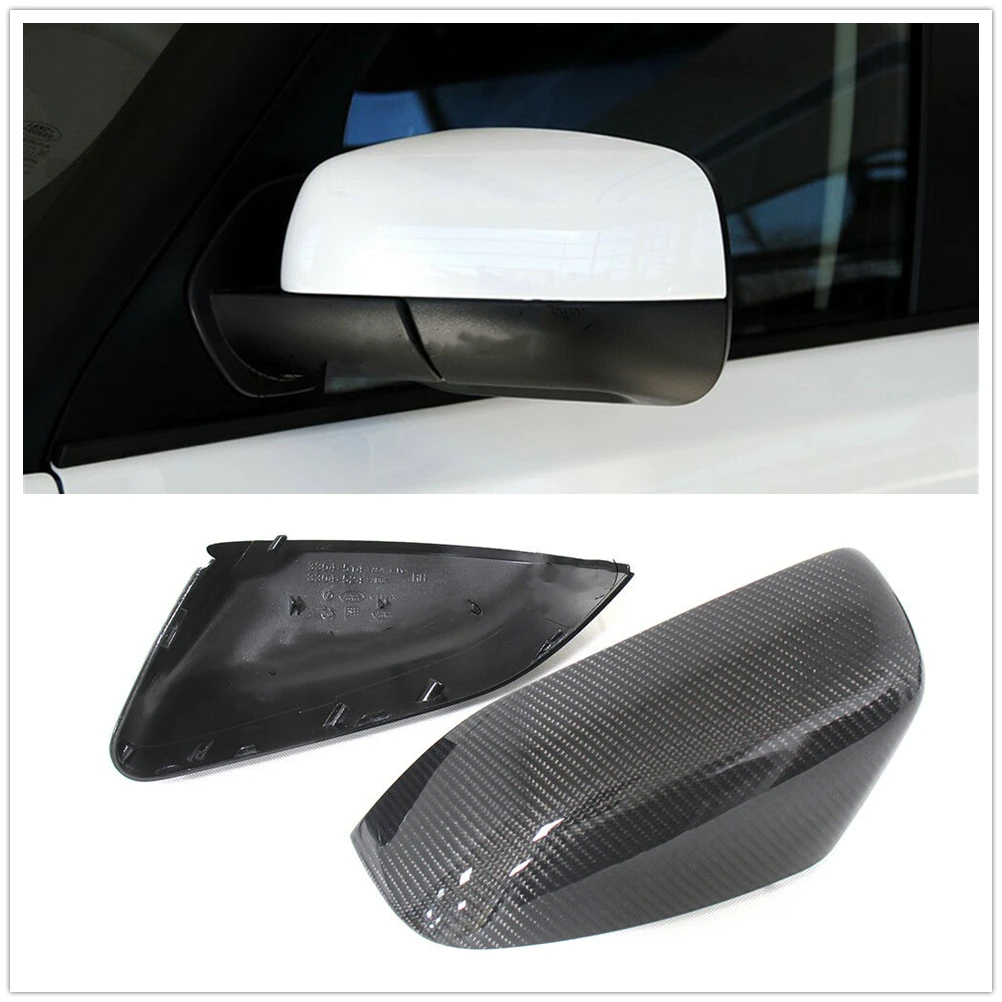 Carbon Fiber Mirror Cover Car Exterior Rear View Caps Case Replacement For Land Rover Freelander 2 Discovery 4 Sport 2010-2013