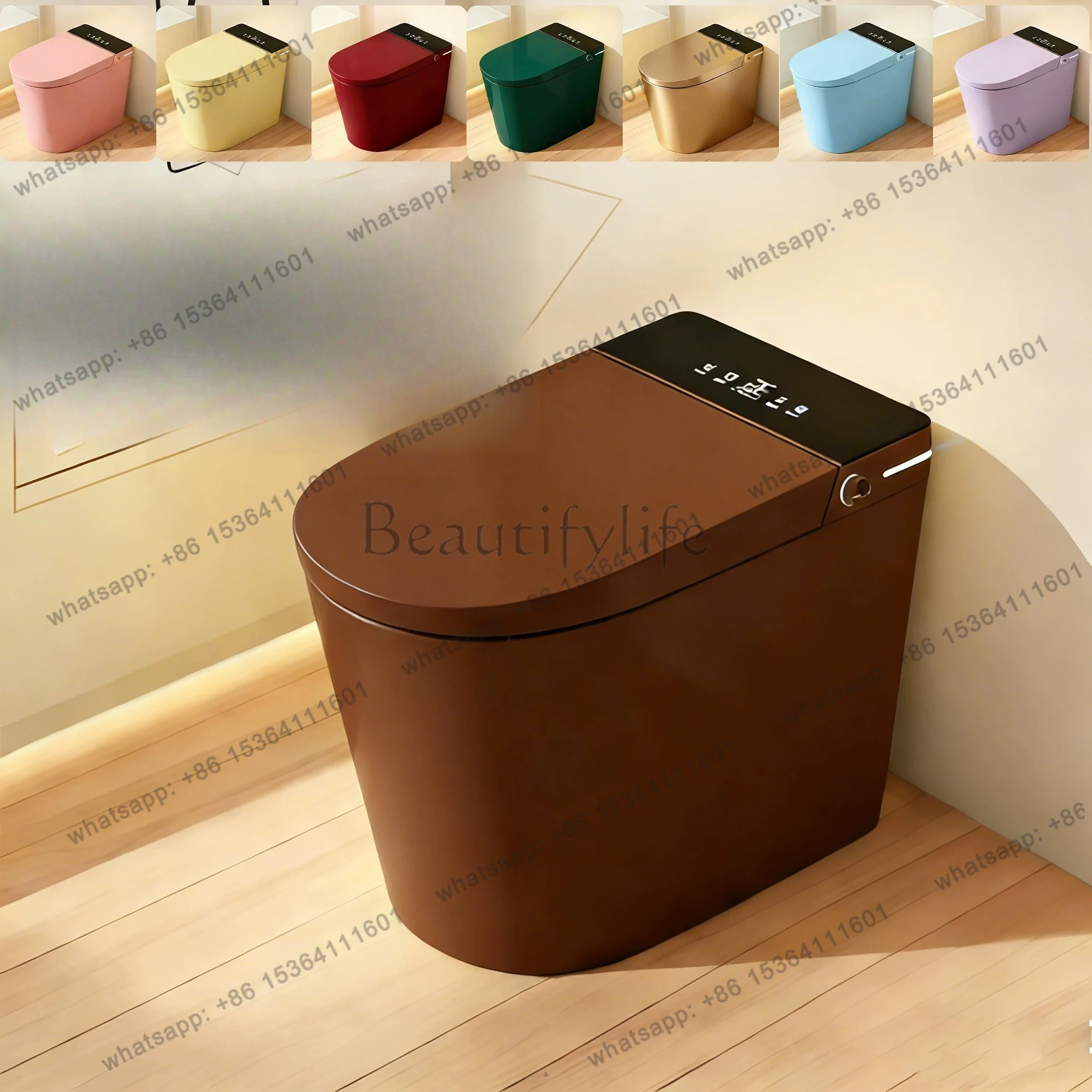 Small apartment 58cm smart toilet retro dopamine color short electric toilet