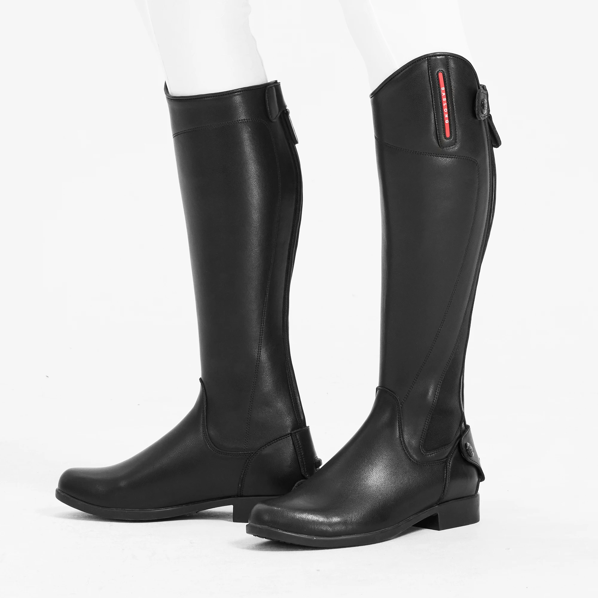 Skórzane buty jeździeckie Baslong, buty jeździeckie, buty rycerskie, elastyczne buty jeździeckie, męskie i damskie buty jeździeckie do przejażdżek, 266,4 cm Longma Equipment