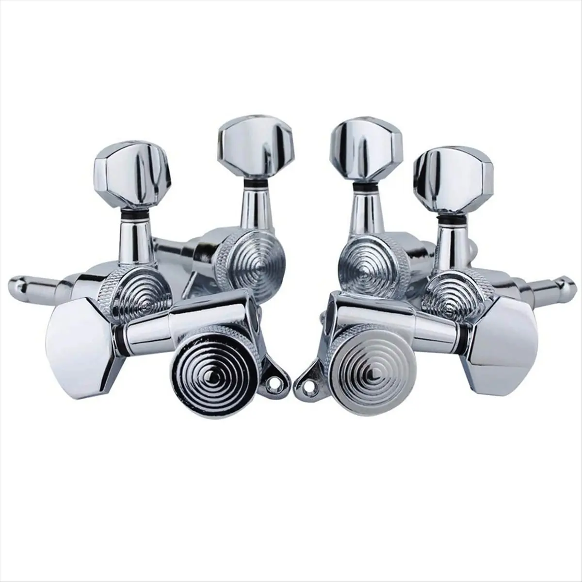 New arrival  Guitar Locking Tuners (3xL + 3xR Handed) 1:18 Lock String Tuning Key Pegs with Hexagonal Handle Replacement