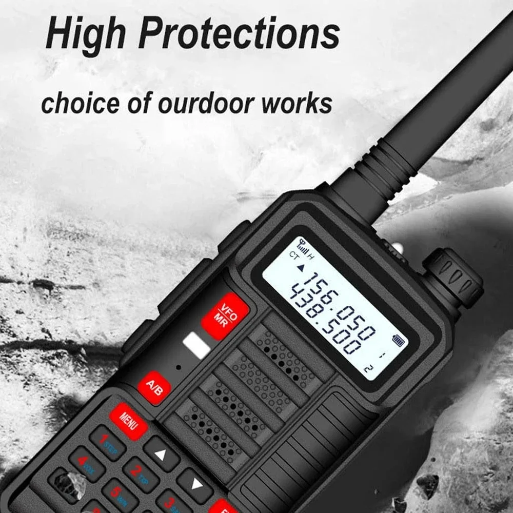 2 قطعة BaoFeng 2025 UV-10R 10 واط المحمولة عالية الطاقة لاسلكي تخاطب VHF UHF ثنائي النطاق اتجاهين CB هام راديو 65-108 ميجا هرتز راديو FM 128CH