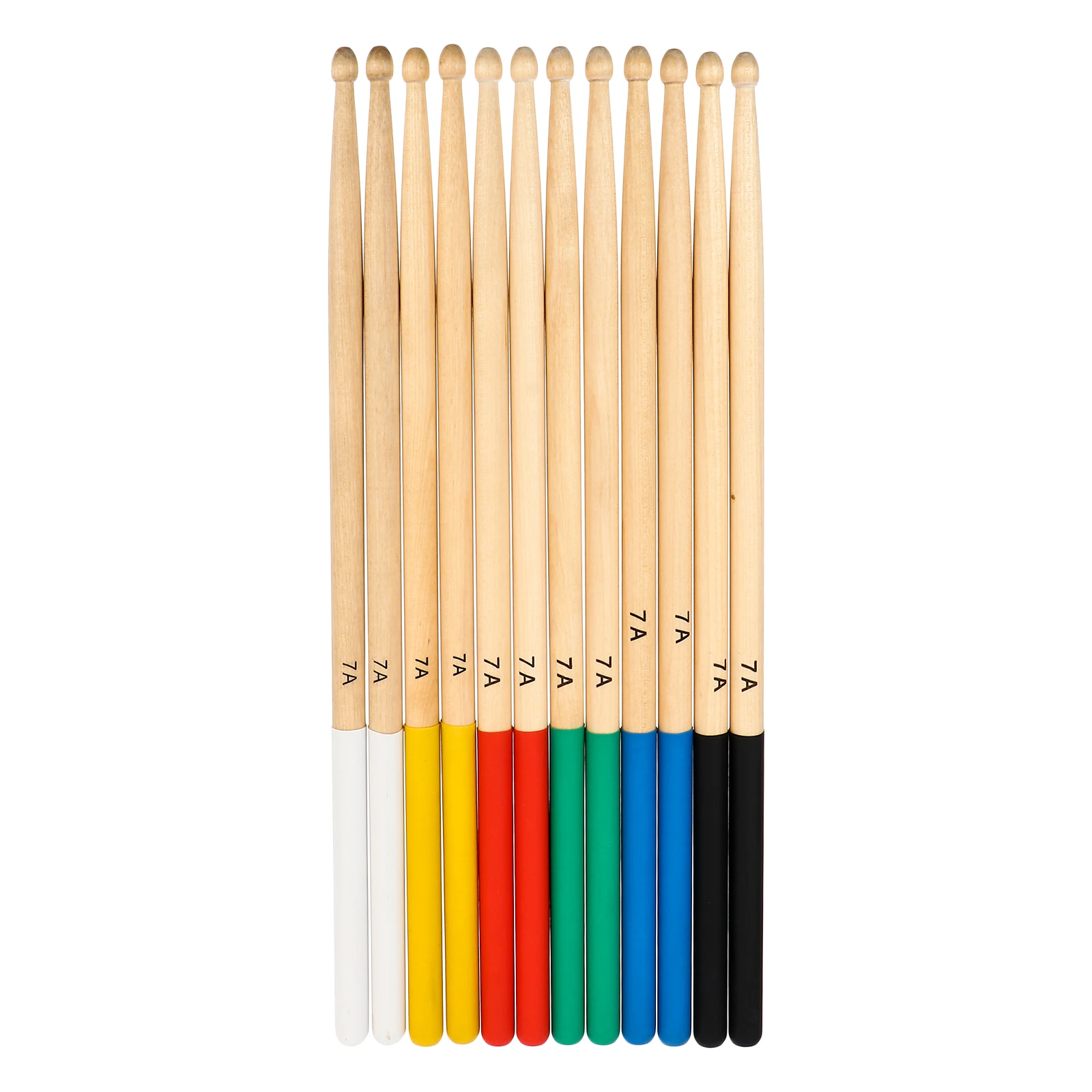 

6 Pairs Drumsticks Anti-slip Wood Musical Instrument for Electronic Gear Toddler