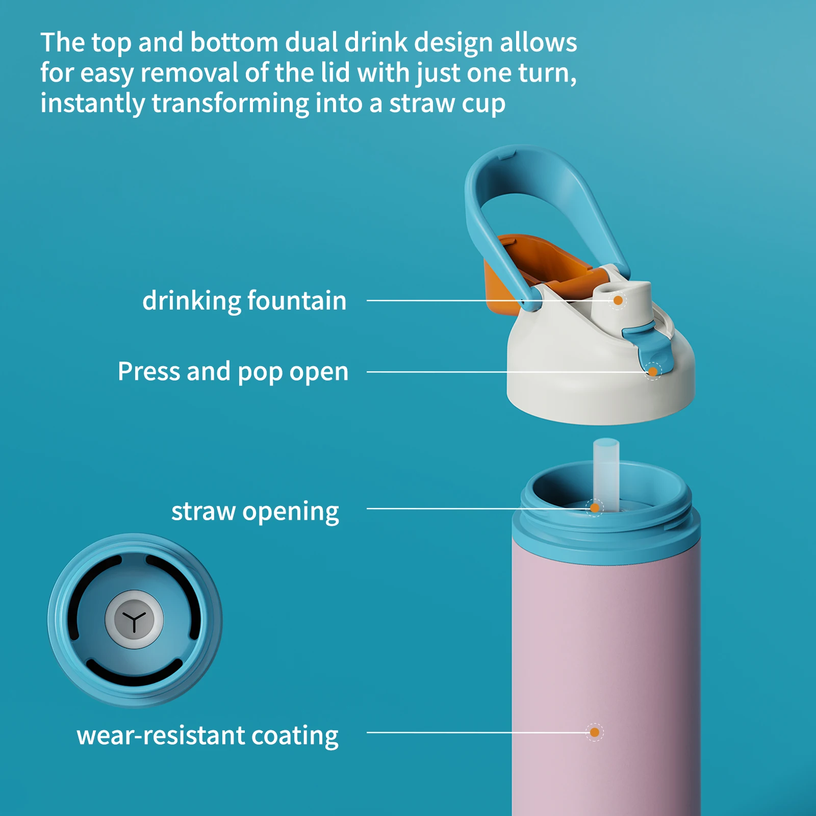 WATERSY 600ml/720ml Stainless Steel Insulated Vacuum Flask Double Wall Thermal Thermos Cup for Coffee And Water Sports Bottle