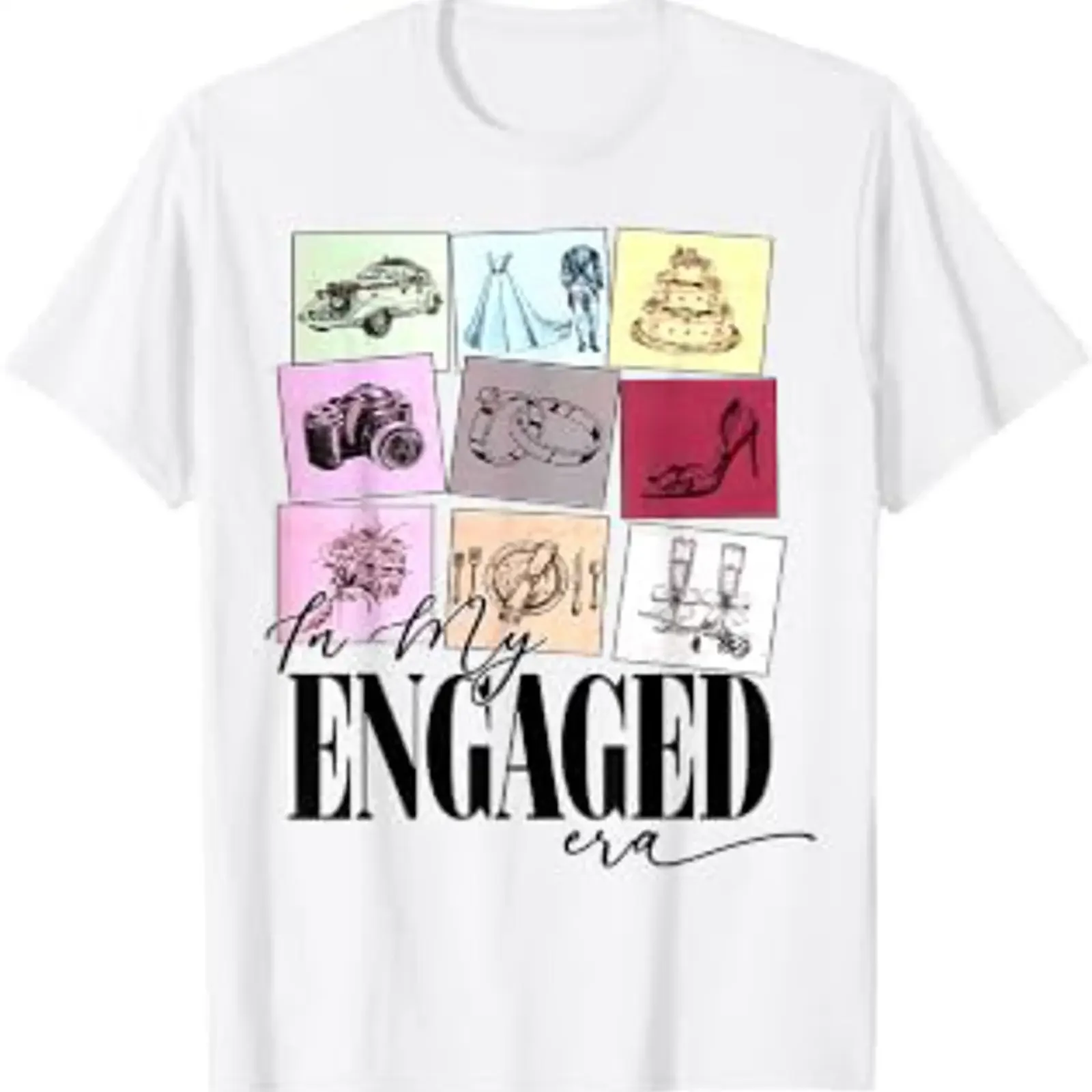 Lustiges Verlobungszitat In My Engaged Era Cool Fiancee T Shirt vintage Washed Top For Everyday Wear Stylish graphic Stretched