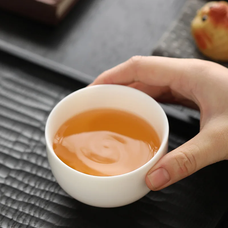 Suet Jade Master Cup aus weißem Porzellan, Kung-Fu-Teeset, Keramik-Teetasse, Teekostbecher, einzelne Tasse, Duftbecher