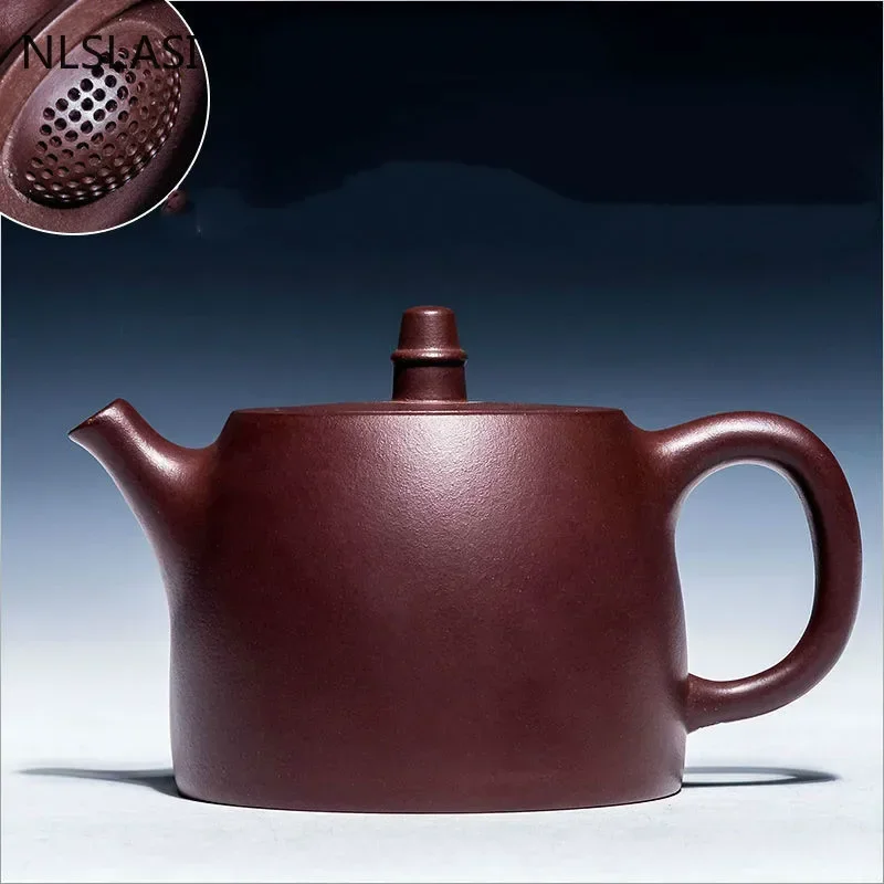 Yixing Tea Pot Water Hand Drawn Horse Illustration Purple Clay Xishi Teapot Ore Beauty Kettle Master Handmade Teaware 450ml