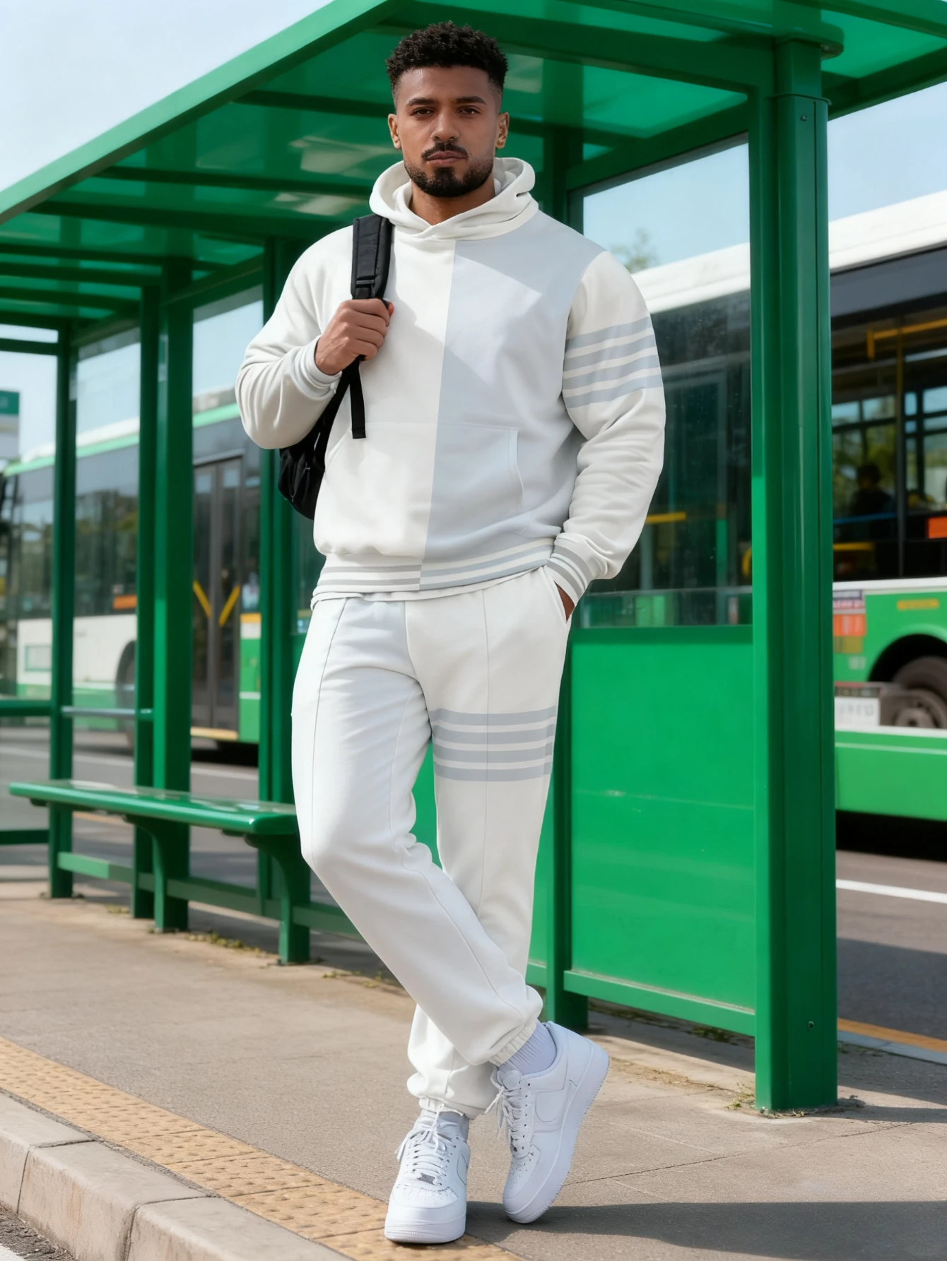 

Men's 2-piece set, fashionable hoodie paired with loose casual pants | comfortable and warm fabric, men's hoodie set.