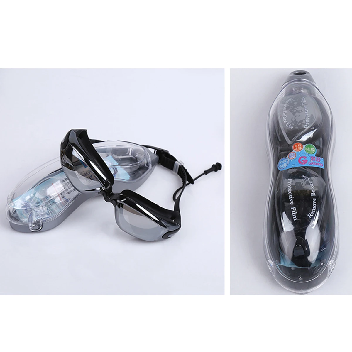 

Adult Swimming Goggles Anti Fog UV Protection Swim Glasses Sports Swim Goggles Sets Ear Plug Nose Clip Adjustable
