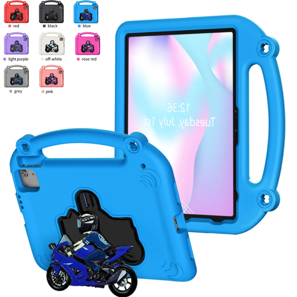 

Case for iPad 10th 10.9 inch 11th Air 11 5 4 Pro 11 4th 3th 2th 1th EVA Shockproof Tablet Cover with Stylish Motorcycle Stand