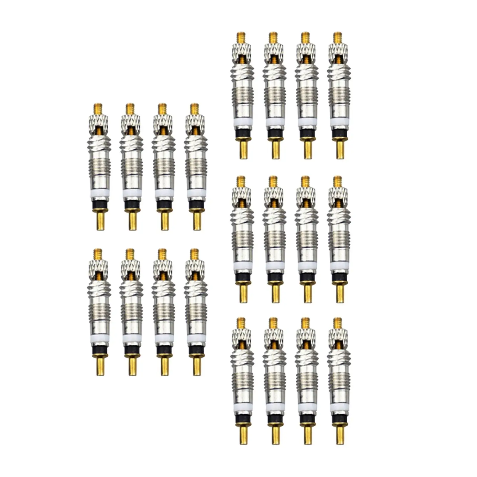 20Pcs Presta Valve Core Professional Easy Installation Durable Sturdy Brass