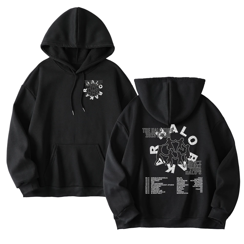 

Bakar The Halo World Tour 2023 Merch Hoodies Winter Hooded Sweet Streetwear Long Sleeve New Logo Sweatshirt Y2K