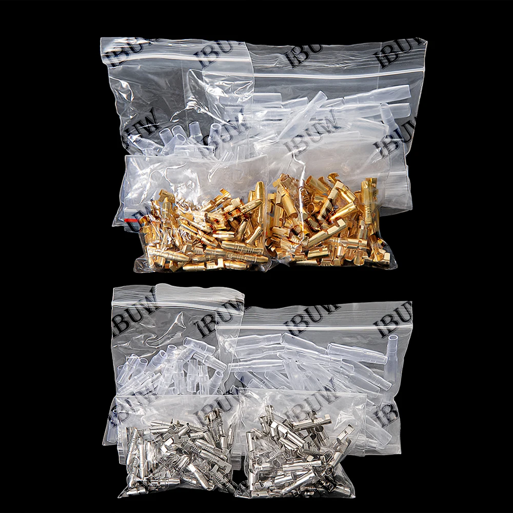 

50sets 4.0 bullet Crimp terminal car electrical wire connector diameter Case Cold press terminal +4mmFemale + Male