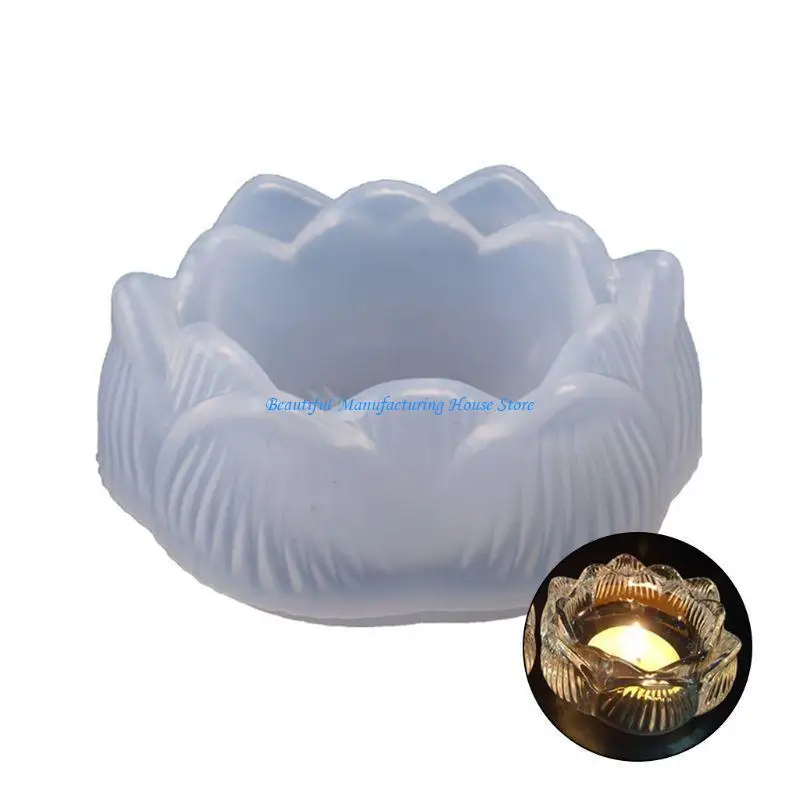 E56A Lotus Holder Box Crystal Mould DIY Crafts Ashtray Jewelry Holder Mold