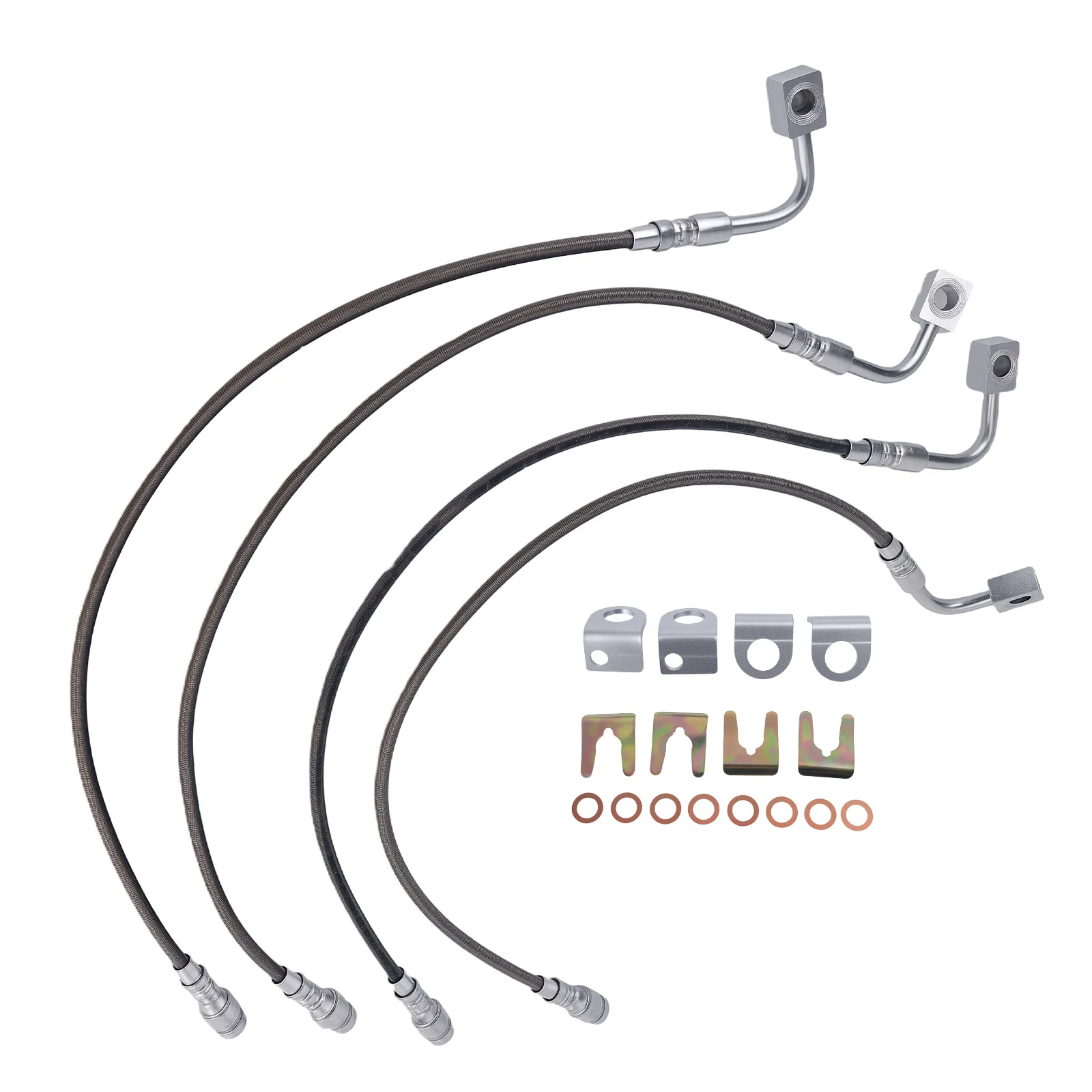 

Передние и задние расширенные тормозные магистрали для Jeep Wrangler JK 2007-2018 4–6 дюймов подъема