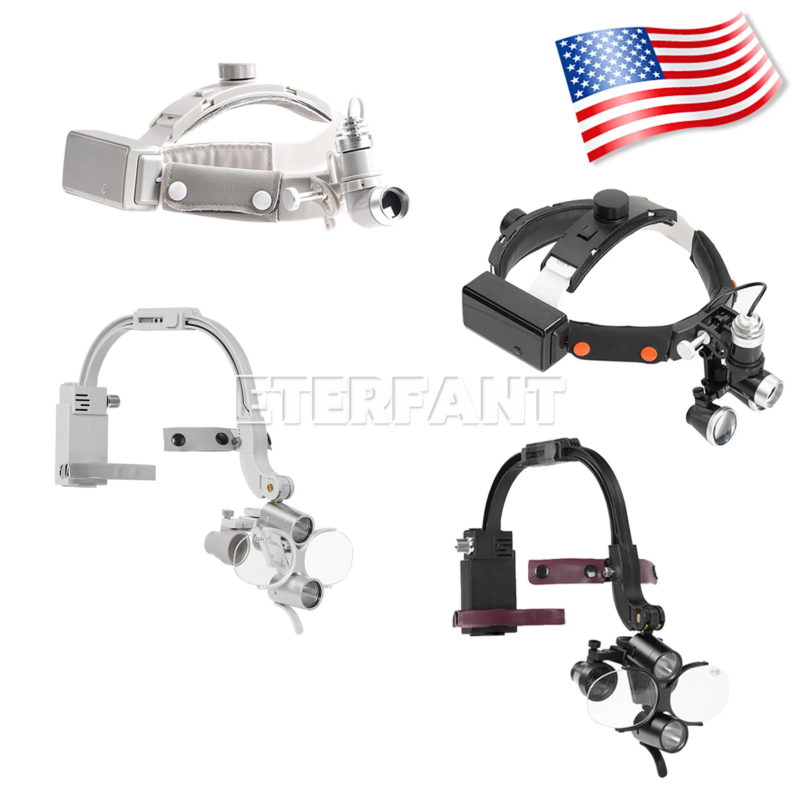 

Dental 3.5X-R Headband Binocular Loupes+10W Headlight/10W LED Head Light/3.5X Headband Binocular Loupes+5W LED Head Light 2Leds