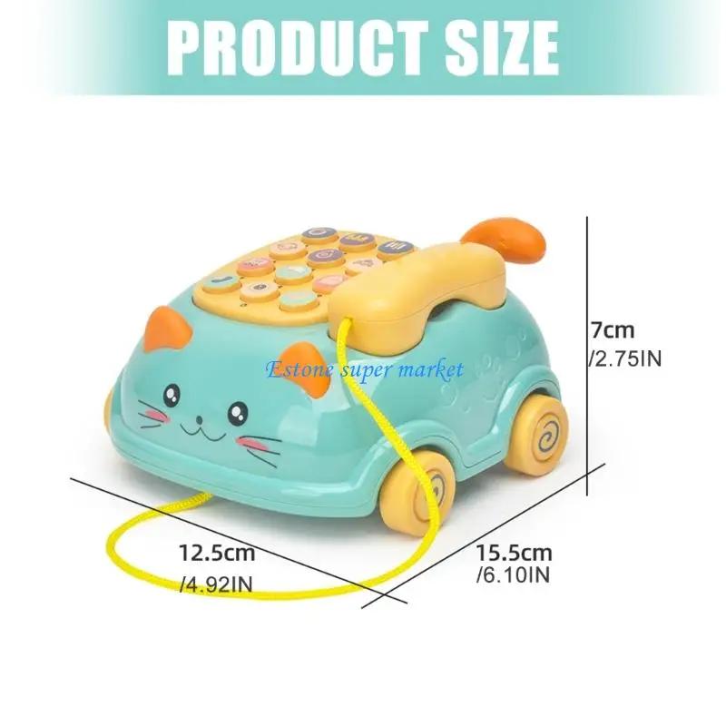 090B 幼児教育電話おもちゃ音楽モードインタラクティブボタン音楽電話感覚早期学習活動おもちゃ