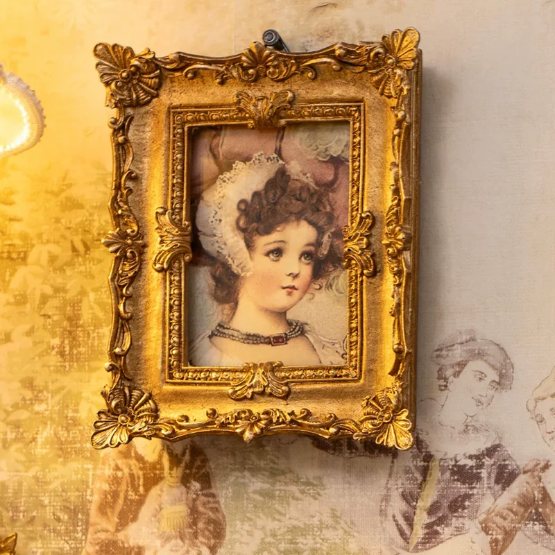 Retro Photo Frame European Style Picture Frame Decorative Wedding Square Resin Photo Frame Fine ID Frames Home Decor Baby Frame