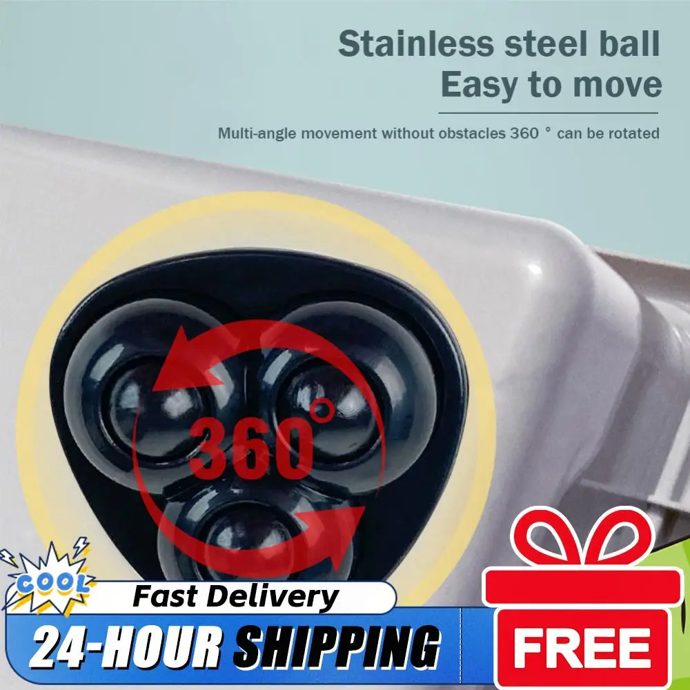 Self Adhesive Sticky Swivel Pulley 360 Degree Free Rotation Rolling Caster Pulleys for Trash Can Bottom Kitchen Small Appliances