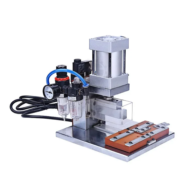 Electric and pneumatic flat cable press IDC connector machine