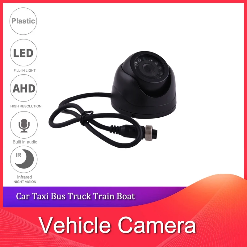 Car Bus AHD 1080P IR Night Vision Security Surveillance Indoor Dome Camera With Microphone