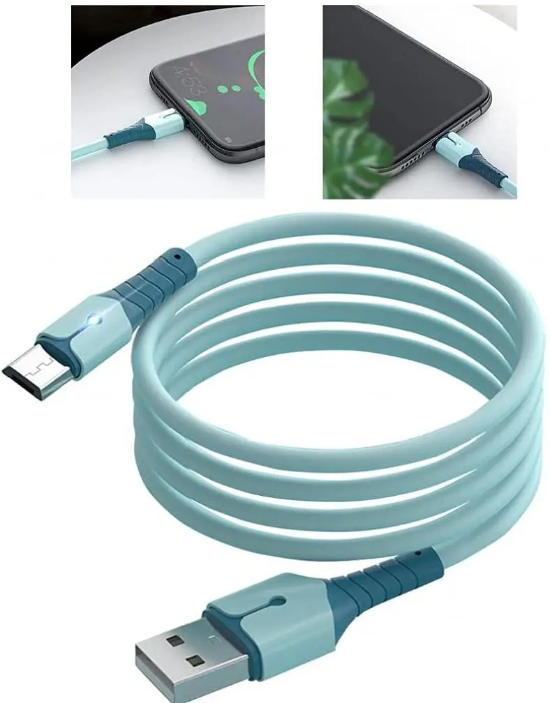 Liquid Silicone Micro USB Cable  Fast Charging Mobile Phone Charger Cable Data Cable for Sumsung Xiaomi Huawei LG Android Tablet