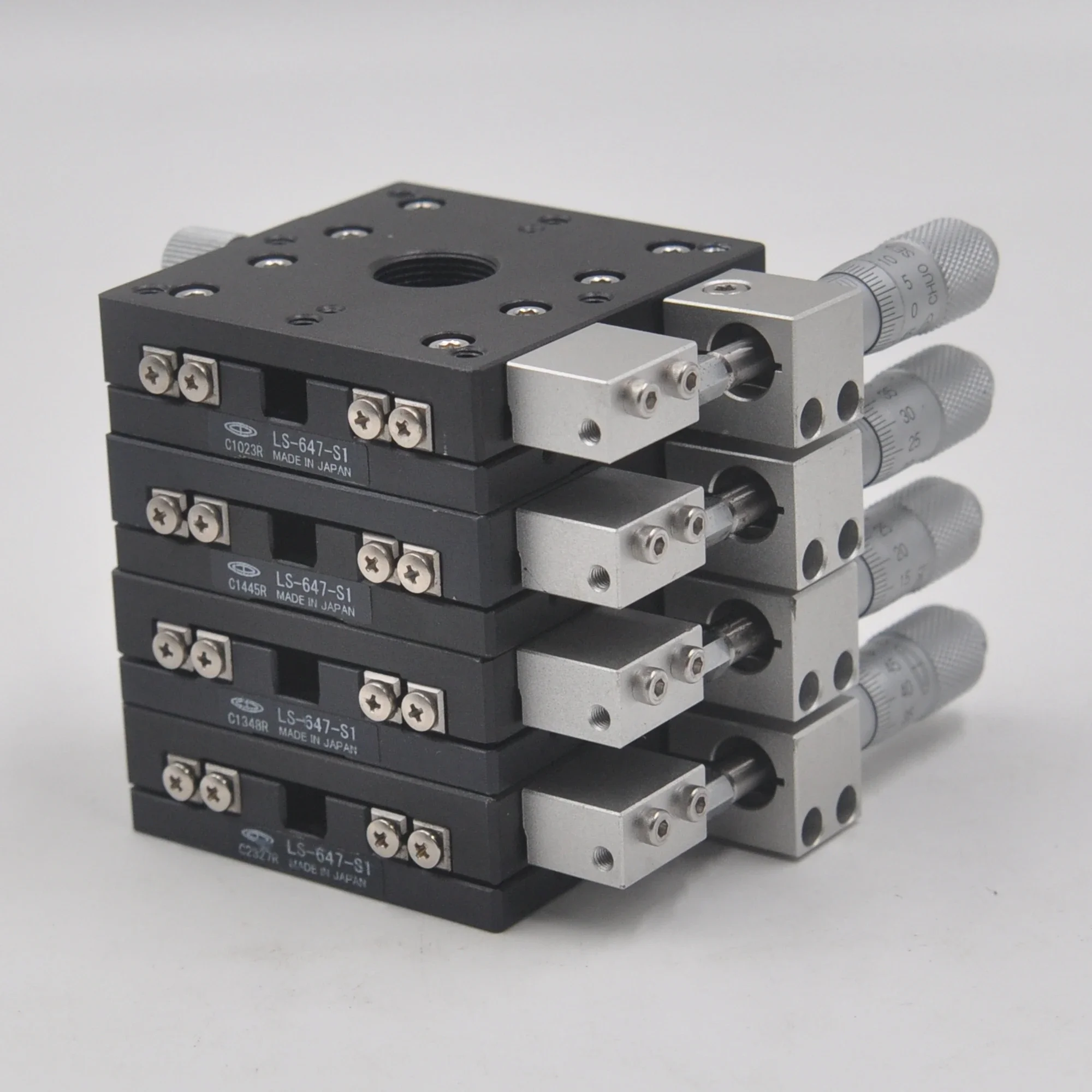 X Trục Y Dịch Chuyển Nền Tảng Trung Máy Có Độ Chính Xác CHUO LS-647-S1 Hướng Dẫn Sử Dụng Quang Tinh Chỉnh Trượt 60*60Mm nhôm