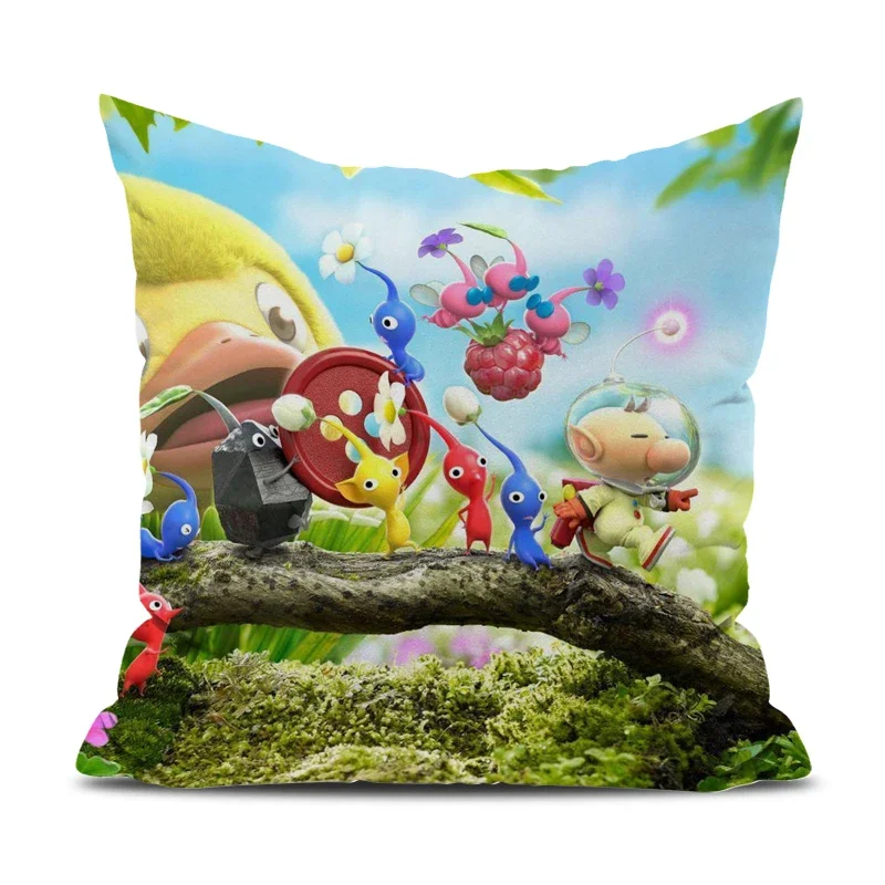 P-PIKMIN Decorative Children's Pillows for Sleeping Anime Pillow Pillowcase 40x40 Kawaii Luxury Sofa Cushions Pillowcases 50x50