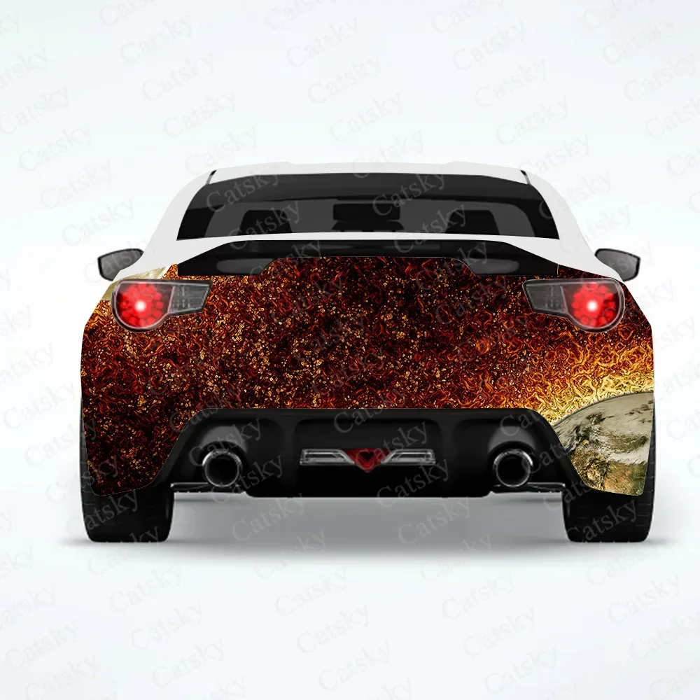 Earth From Space Car Rear Wrap Car-Stickers Car-Decal Creative Sticker Car-Body Appearance Modification Decorative Stickers