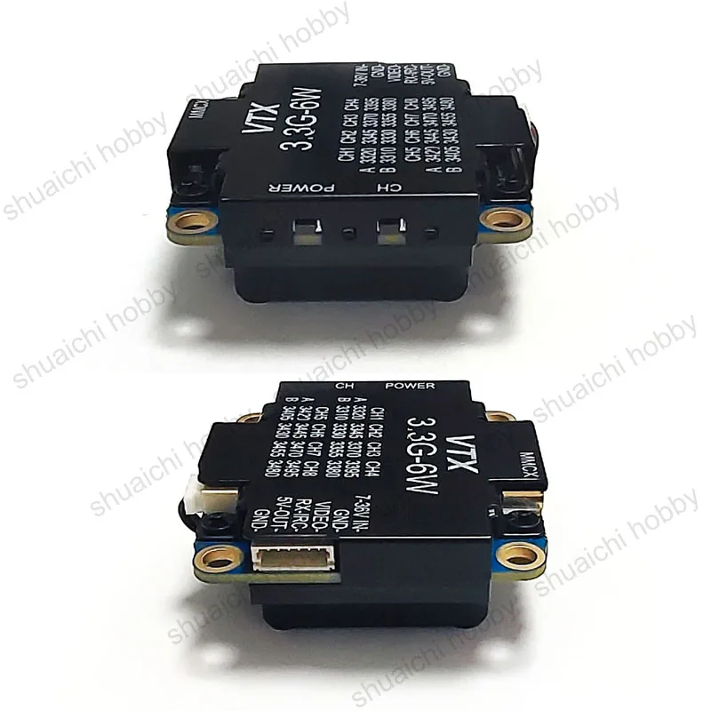 AP11Set 3.3G-6W VTX Module 16CH Analog Image Transmission Transmitter With MMCX Antenna 6P Connecting Cable For FPV RC Racing Dr