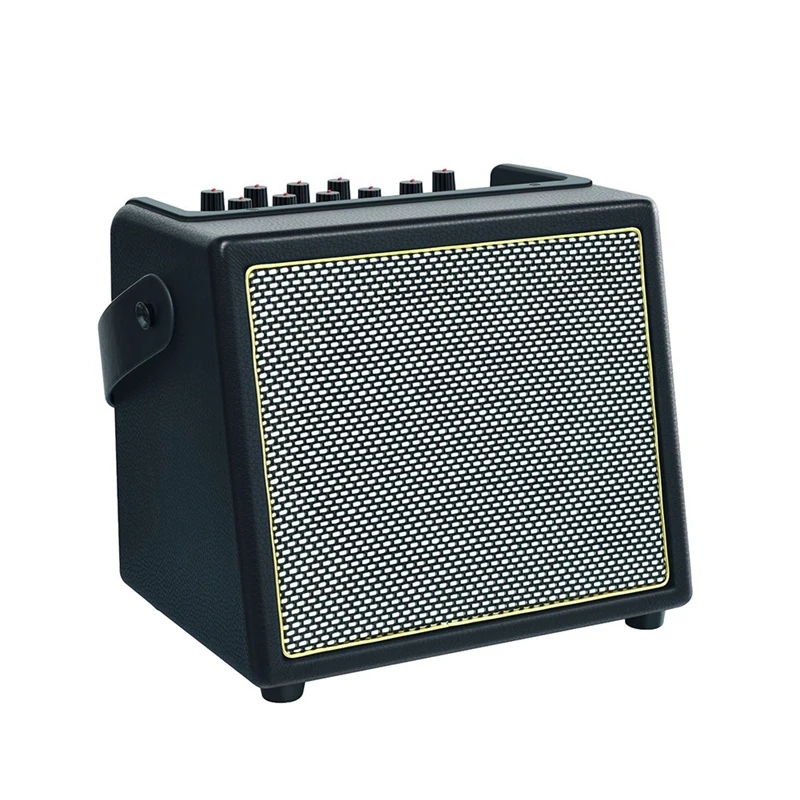 30W Portable Acoustic Guitar Amplifier Amp BT Speaker With Microphone Input Supports Volume Bass Control US Plug