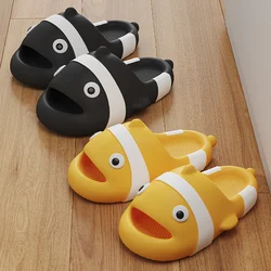 Boys Girl Clown Fish Cloud Slides Non-Slip Open Toe Sandals Cushioned Thick Sole Cartoon Shower Kids Slippers Indoor Outdoor