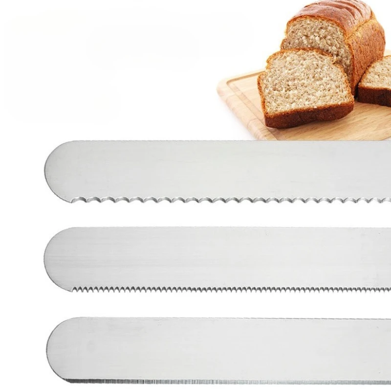 Serrated Bread Knife 10 Inch Cake Toast Cutting Knife Long Baguette Cutter Stainless Steel Loaf Slicer Baking Tool