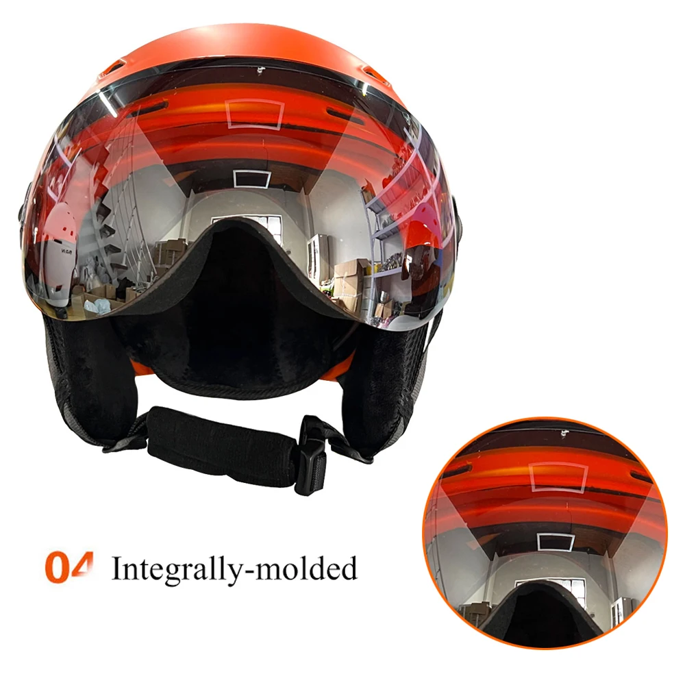 MOON Skiing Helmet Goggles Integrally-Molded PC+EPS High-Quality Ski Helmet Outdoor Sports Ski Snowboard Skateboard Helmets