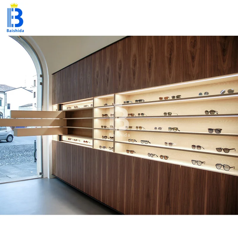 

custom.Customized Wall Wooden Eyeglasses Display Stand Sunglasses Store Interior Furniture Design Eyeglasses Display Cabinet