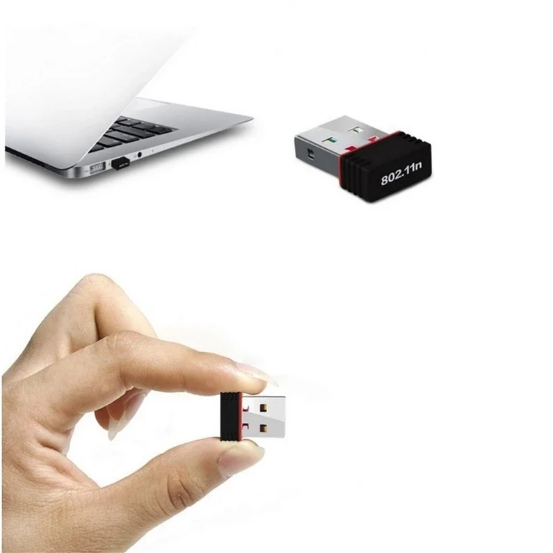 Беспроводная сетевая карта Mini USB Wi-Fi 150M Беспроводная сетевая карта Wi-Fi-приемник USB 802.11 b/g/n 150M Wi-Fi адаптер для ноутбука