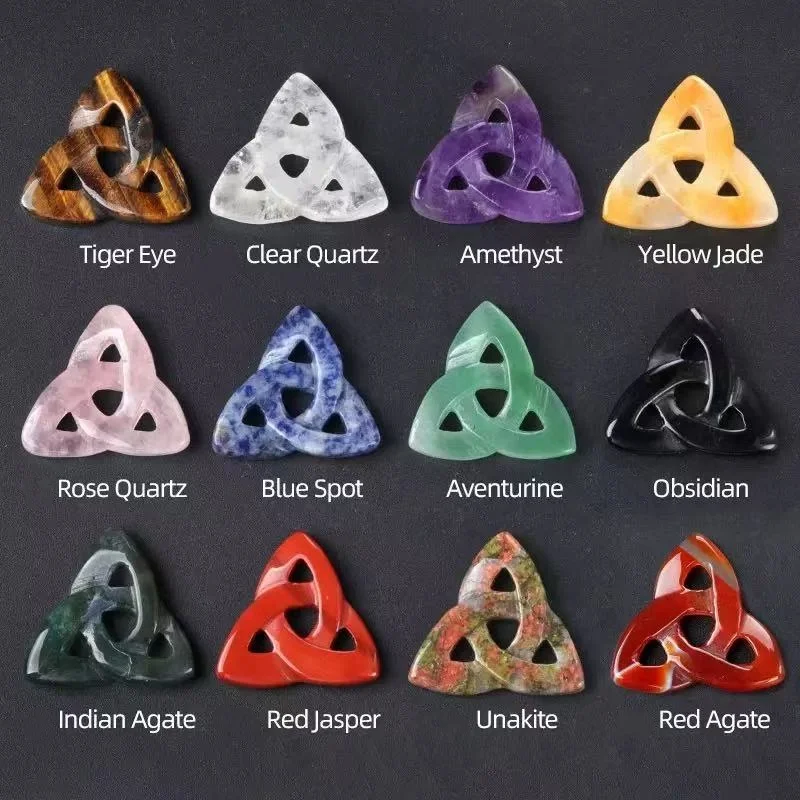 1pc 1.5in Crystal Jade Celtic Festival, suitable for home decoration, holiday gifts, DIY jewelry