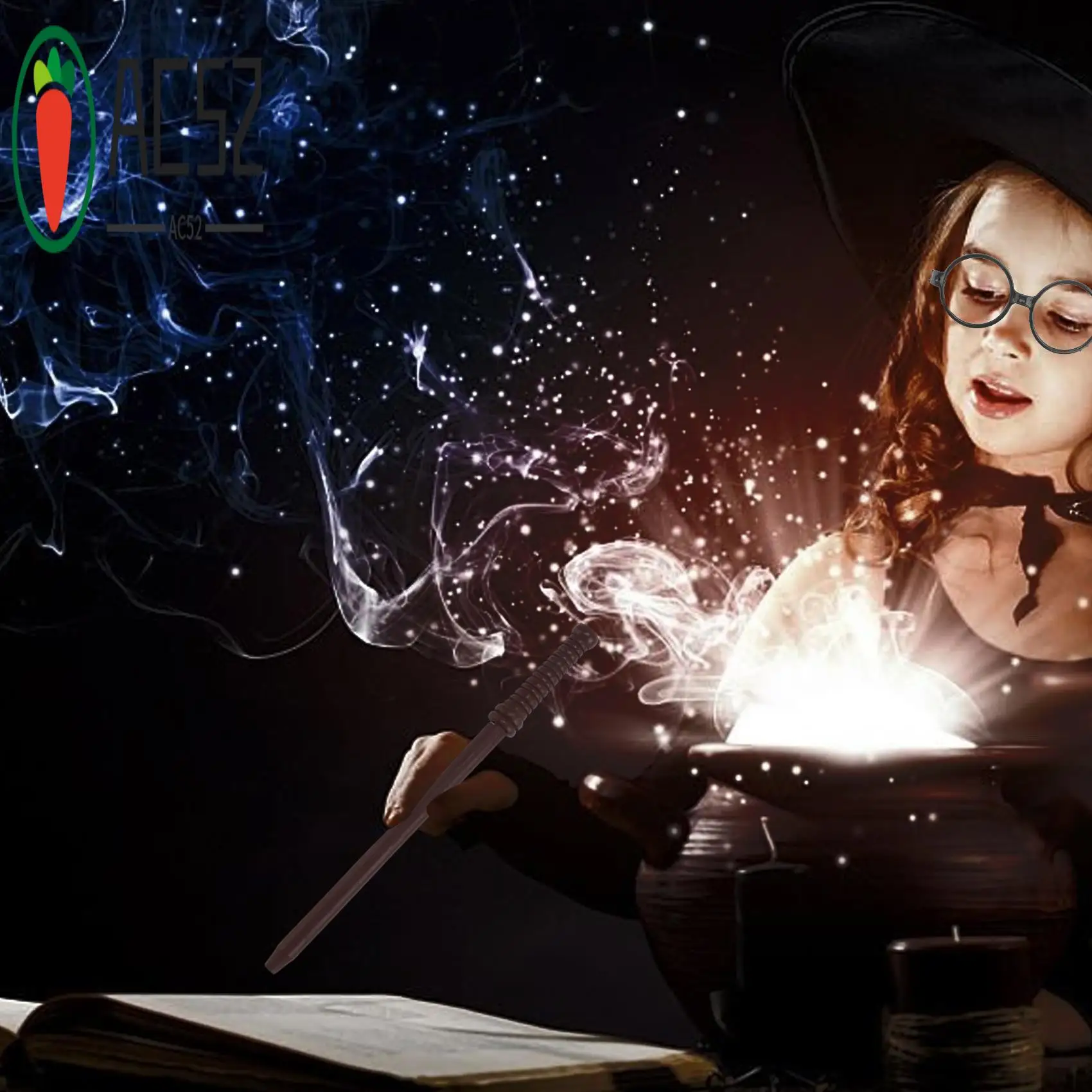 

AC52-24 Pcs Wand Pencils And Glasses Wizard Party Favors, Wizard Party Supplies Theme Birthday Supplies For Teen Boys Kids