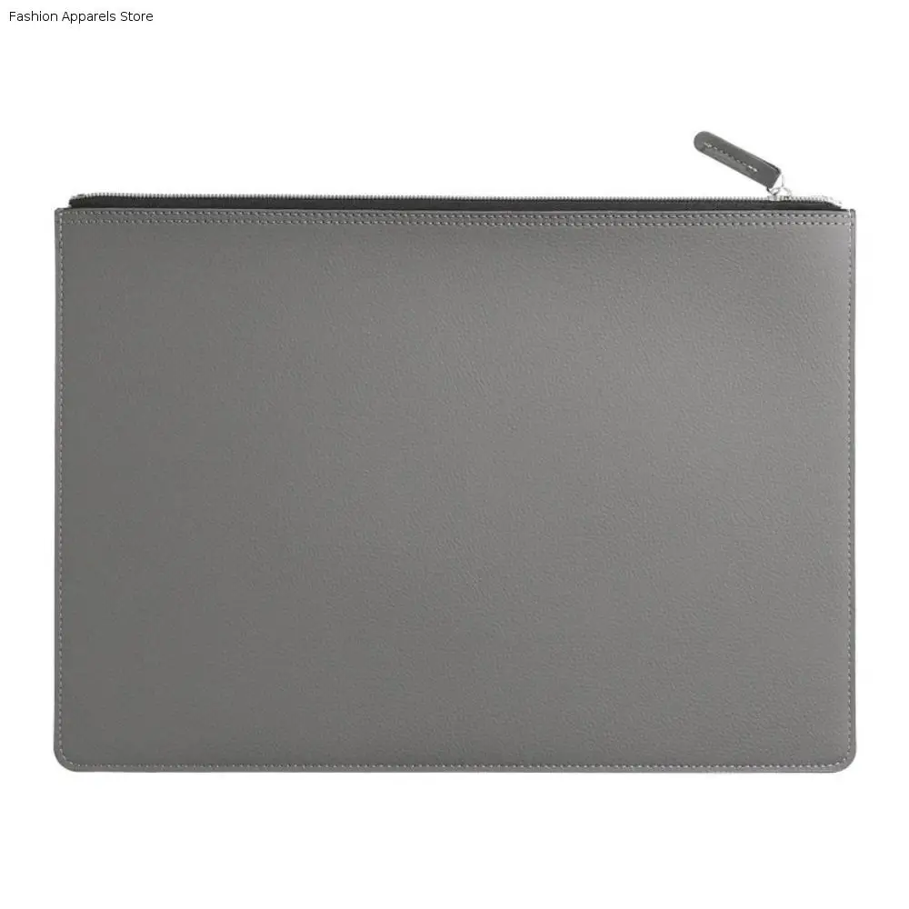 بو الجلود A4 مجلد ملفات سحاب عازل للماء حقيبة حقيبة أعمال عالية الجودة متعددة الألوان حقيبة مستندات المؤتمر