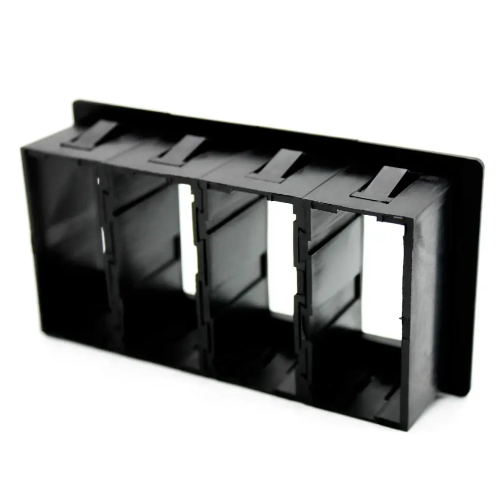 Rocker Switch Housing Black 4 Position Clip Panel Patrol Holder Mounting Frame for Dashboard Control