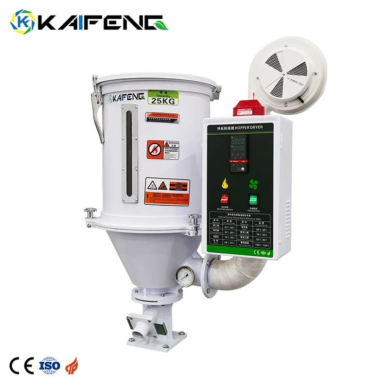 Plastic Raw Material Drying Equipment Machine 25~800 Kg Hopper Plastic Dryer Machine