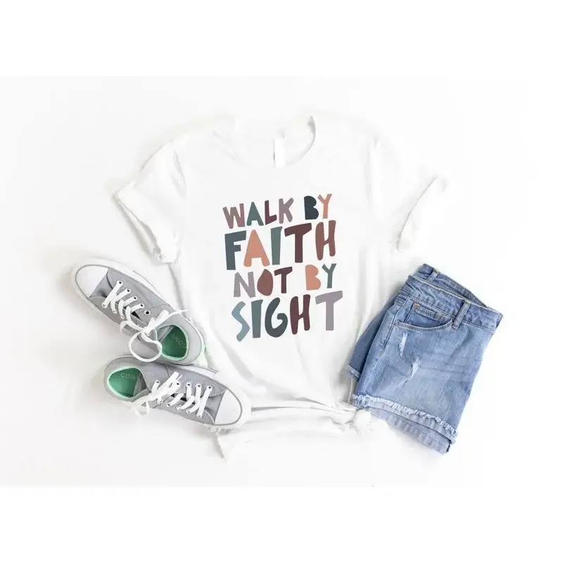 Walk By Faith Not By Sight Shirt Aesthetic Shirt Christian t shirt