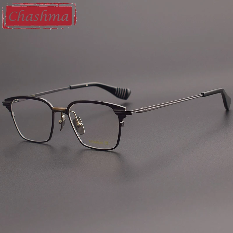 

Chashma High End Eyewear Pure Titanium Plate Optical Prescription Glasses Frames Men Spectacles for Recipe Lenses for Women