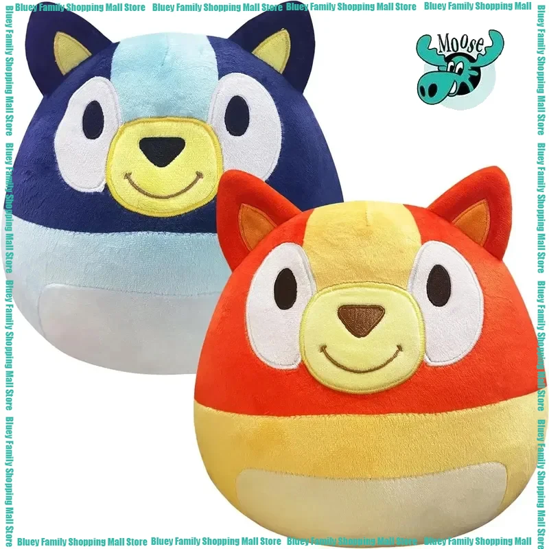 

MOOSE BLUEY Family Cartoon Doll Pillow Kawaii Blue Plush Orange Plush Pillow Cute Puppy Plush Toy Children's Gift Holiday Gifts