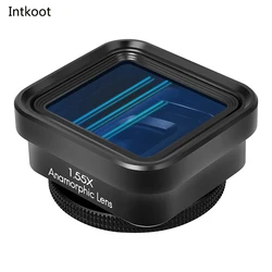 Intkoot 1.55X Mobile Phone Movie Lens, Wide Screen Anamorphic Lens, Blu-ray Brushed Video Shooting Lens