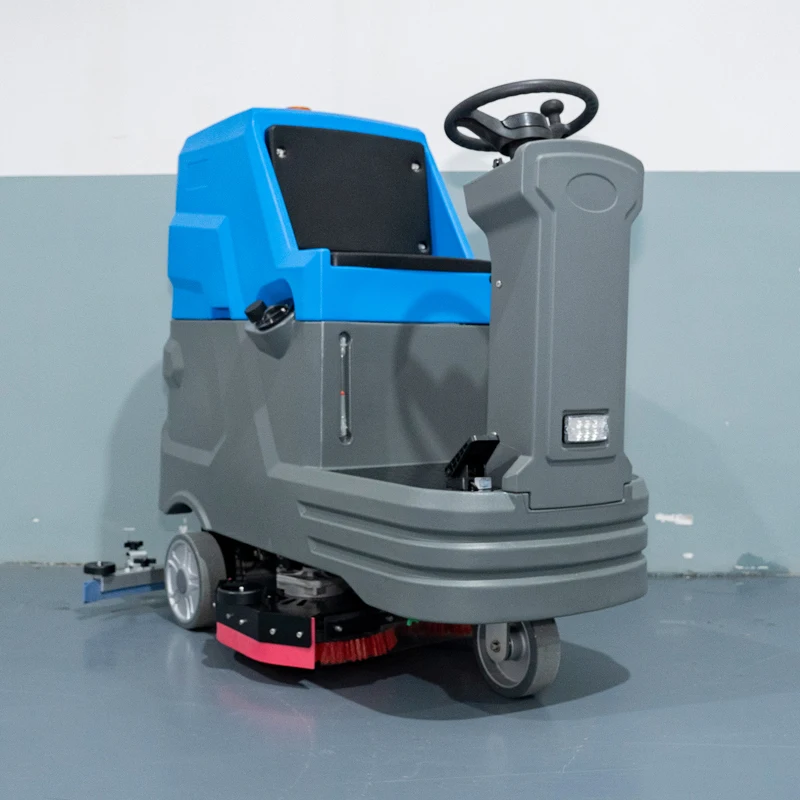 Custom Dual Brush Floor Scrubber Machine Small Eco Friendly Floor Cleaning Vehicle Ride on Floor Scrubber and Vacuum Cleaner