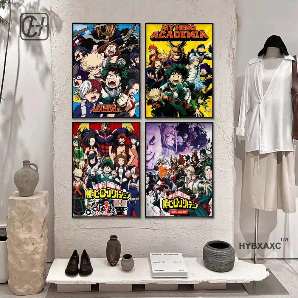 Anime B-Bakugo Katsuki Poster Versatile HD Waterproof Wall Art Self-Adhesive Decor for Any Space Ideal Gift