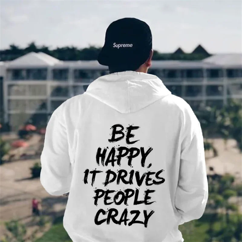 

Customized Weird Pattern Printed Men Hoodie Loose Casual Clothing Fashion Long Sleeve Hooded Pullover Personality Streetwear